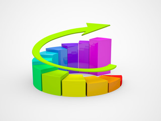 business finance chart, diagram, bar, graphic