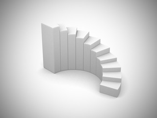 Obraz premium Stairs isolated on white background