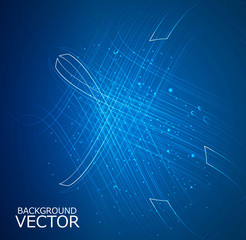 Abstract technology lines wave vector