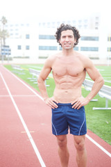 Obraz premium male runner in stadium