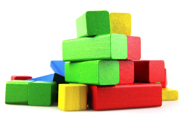 Fototapeta premium Wooden building blocks