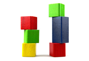 Wooden building blocks