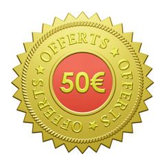 Label "50€ Offerts"