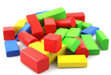 Obraz premium Wooden building blocks