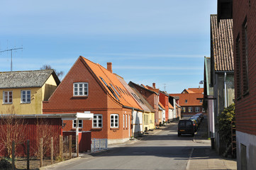 Fototapeta na wymiar Małe miasteczko w Danii