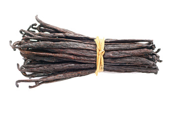 Gousses de vanille liées