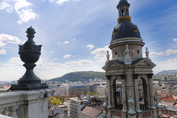 Fototapeta na wymiar View from the dome of St Stephans Cathedral Budapest Hungary