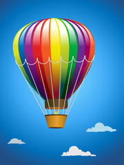 Fototapeta premium Hot air balloon flying