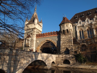 Fototapeta na wymiar Vajdahunyad Castle in Budapest, Hungary.