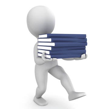 Pepe carrying books