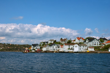 Fototapeta na wymiar Lyngor, popularnym miejscem turystycznym na południowym wybrzeżu Norwegii