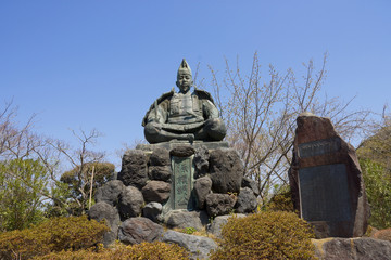 Naklejka premium Statue of Minamoto Yoritomo in Kamakura, Japan