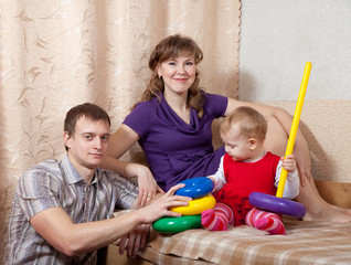 Family  relaxing at home