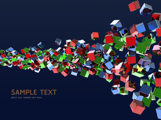 Obraz premium Abstract Crystal cubes background design.