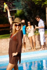 Fototapeta premium Happy woman on holiday