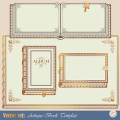 Templates antiquarian books for the design of your work