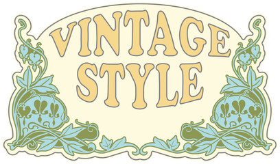 Vintage style label