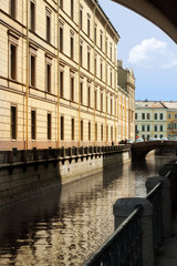Fototapeta premium Bridge of Winter Channel