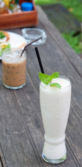 milk shake and iced coffee