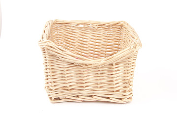 empty wooden basket