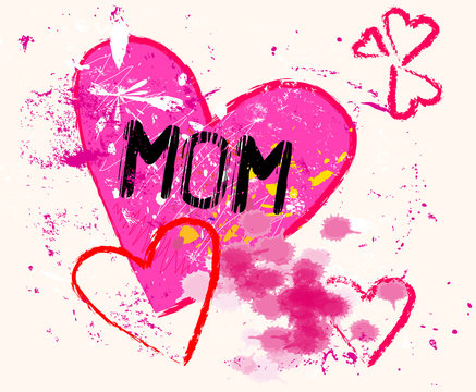 Mothers Day Illustration, Vector