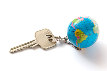 key from the world on a white background