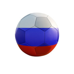 russia soccer ball isolated on white