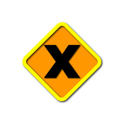 cross roads sign isolated on white,vector illustration