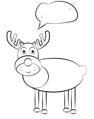 Cartoon deer.