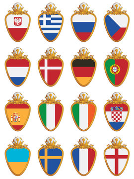 football flag shields