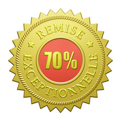 Naklejka premium Remise Exceptionnelle de 70%