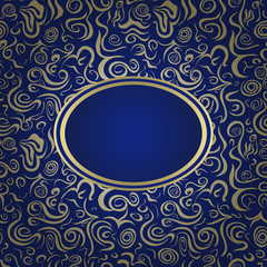 Dark Blue Invitation Card