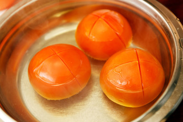 boiled tomatoes