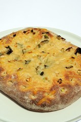 Parmesan cheese & onion Focaccia bread © Arena Photo UK