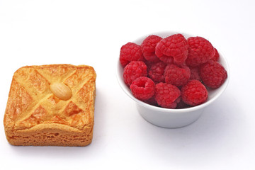 Sablé et framboises