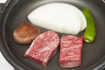 牛肉の鉄板焼き