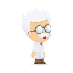 funny cartoon scientist