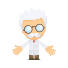funny cartoon scientist