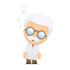 funny cartoon scientist