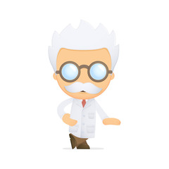 funny cartoon scientist