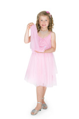 The beautiful girl with a fair hair