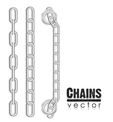 set of silver link chains