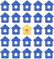 Fototapeta premium House choice. One of many