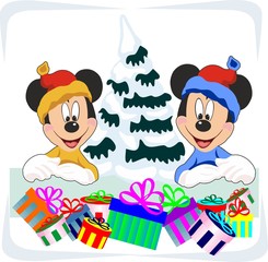 Animation illustration on the subject of Christmas