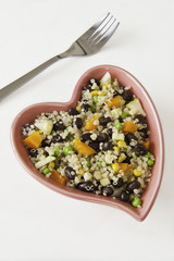 Heart Dish of Quinoa Salad