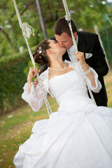 young wedding couple