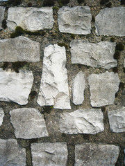 Stone wall in Switzerland.