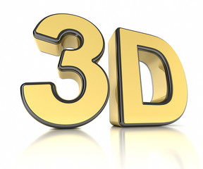 3D icon over white background