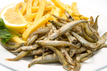 acquadelle fritte con patatine