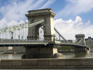 Obraz premium Chain Bridge world 1st suspension bridge Budapest Hungary